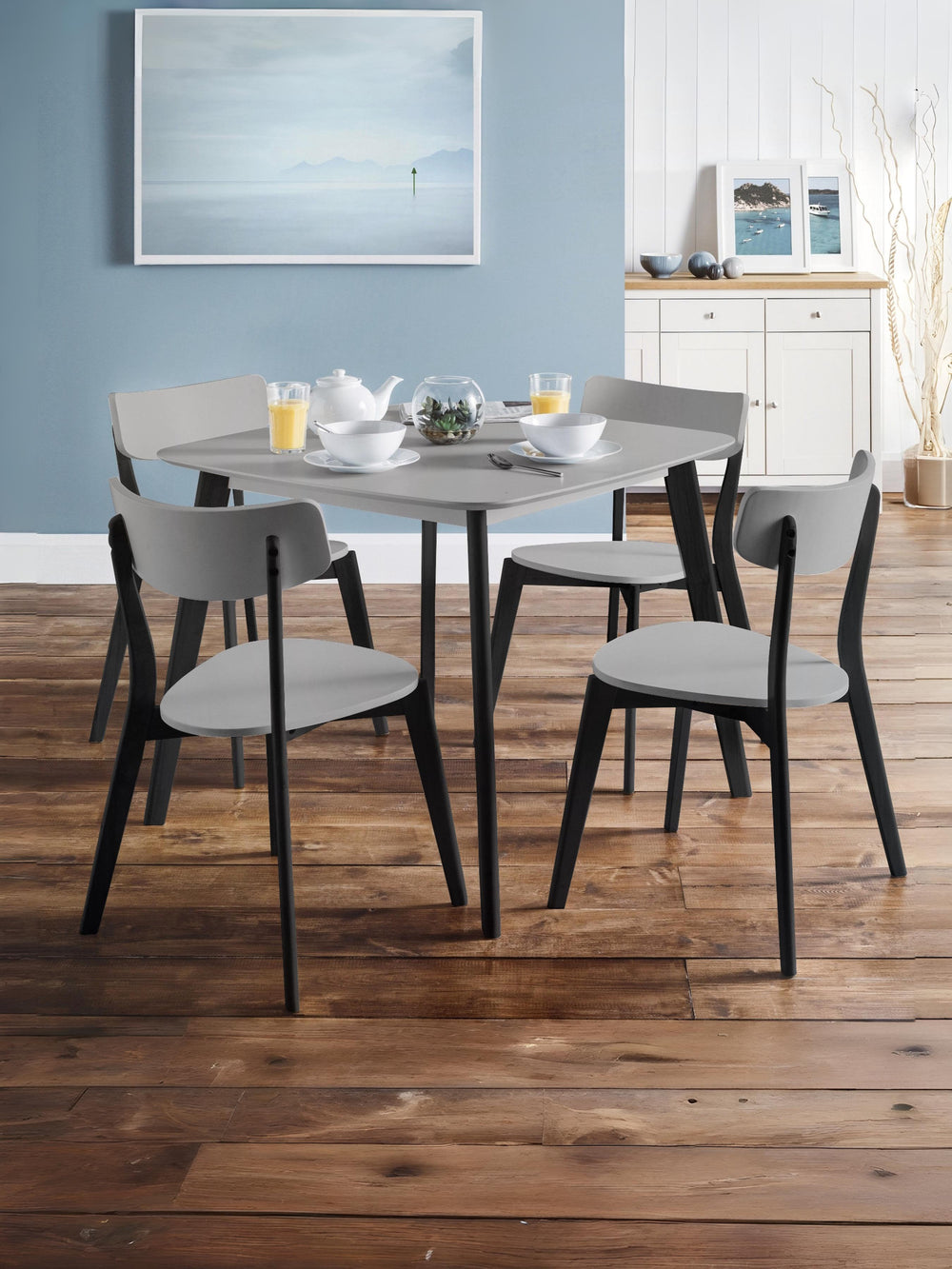 Casa Square Dining Table Grey/Black