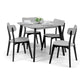 Casa Square Dining Table Grey/Black