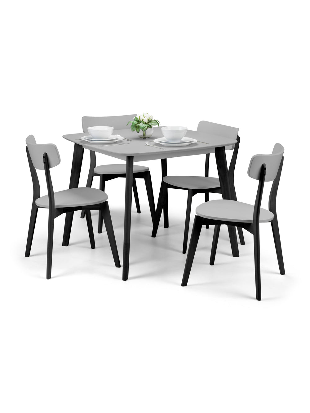 Casa Square Dining Table Grey/Black