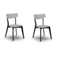 Set of 2 Casa Grey and Black Dining Chairs