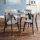 Set of 2 Casa Grey and Black Dining Chairs