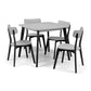 Set of 2 Casa Grey and Black Dining Chairs