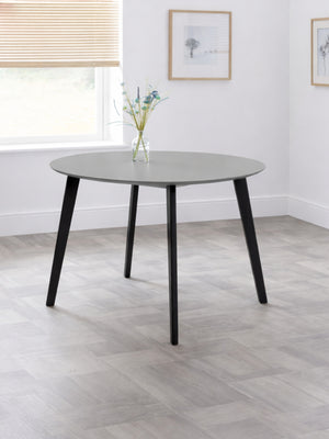Casa Round Dining Table - Grey/Black