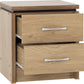 Charles 2 Drawer Bedside - OAK EFFECT VENEER