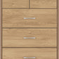 Charles 3+2 Drawer Chest - OAK EFFECT VENEER