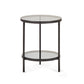 Chicago Circular Lamp Table With Shelf - Smoked Glass