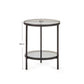 Chicago Circular Lamp Table With Shelf - Smoked Glass