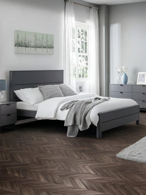 Chloe 135cm Double Grey Bed