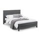 Chloe 135cm Double Grey Bed
