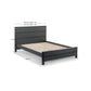 Chloe 135cm Double Grey Bed