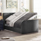 Clara Dark Grey 180cm Super King TV Ottoman Storage Bed