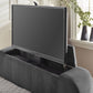 Clara Dark Grey 180cm Super King TV Ottoman Storage Bed