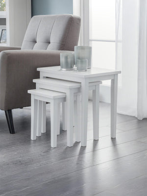 Cleo Nest of 3 Side Tables - White