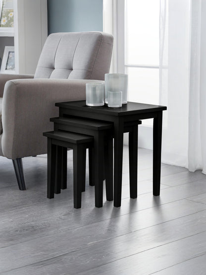 Cleo Nest of 3 Side Tables - Black