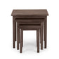 Cleo Nest of 3 Side Tables - Walnut Effect