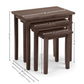Cleo Nest of 3 Side Tables - Walnut Effect