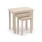 Cleo Nest of 3 Side Tables - White Wash Effect