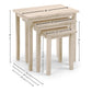 Cleo Nest of 3 Side Tables - White Wash Effect