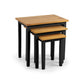 Cleo Nest of 3 Side Tables - Black/Oak Effect
