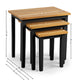Cleo Nest of 3 Side Tables - Black/Oak Effect
