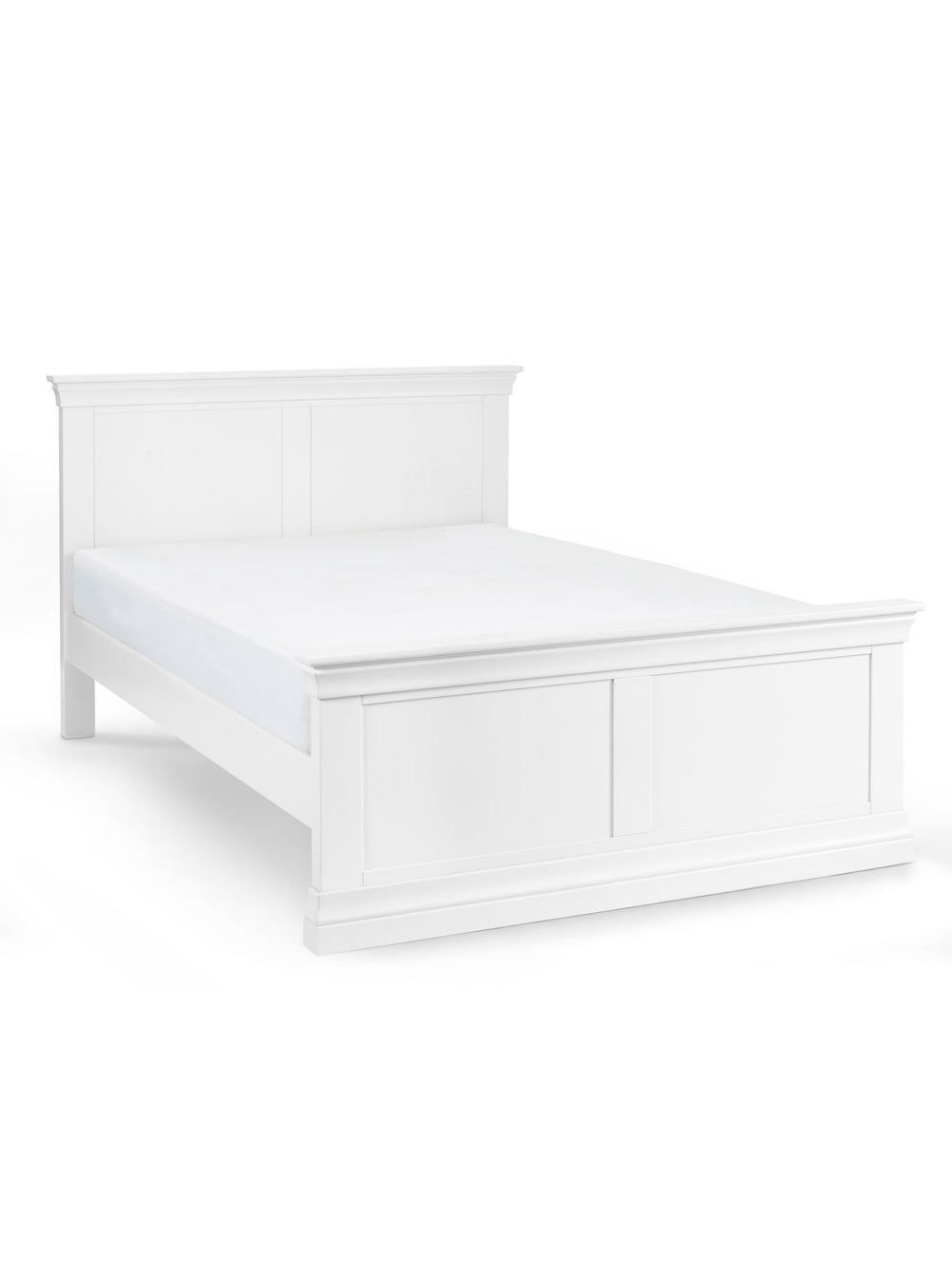 Clermont 150cm King White Bed