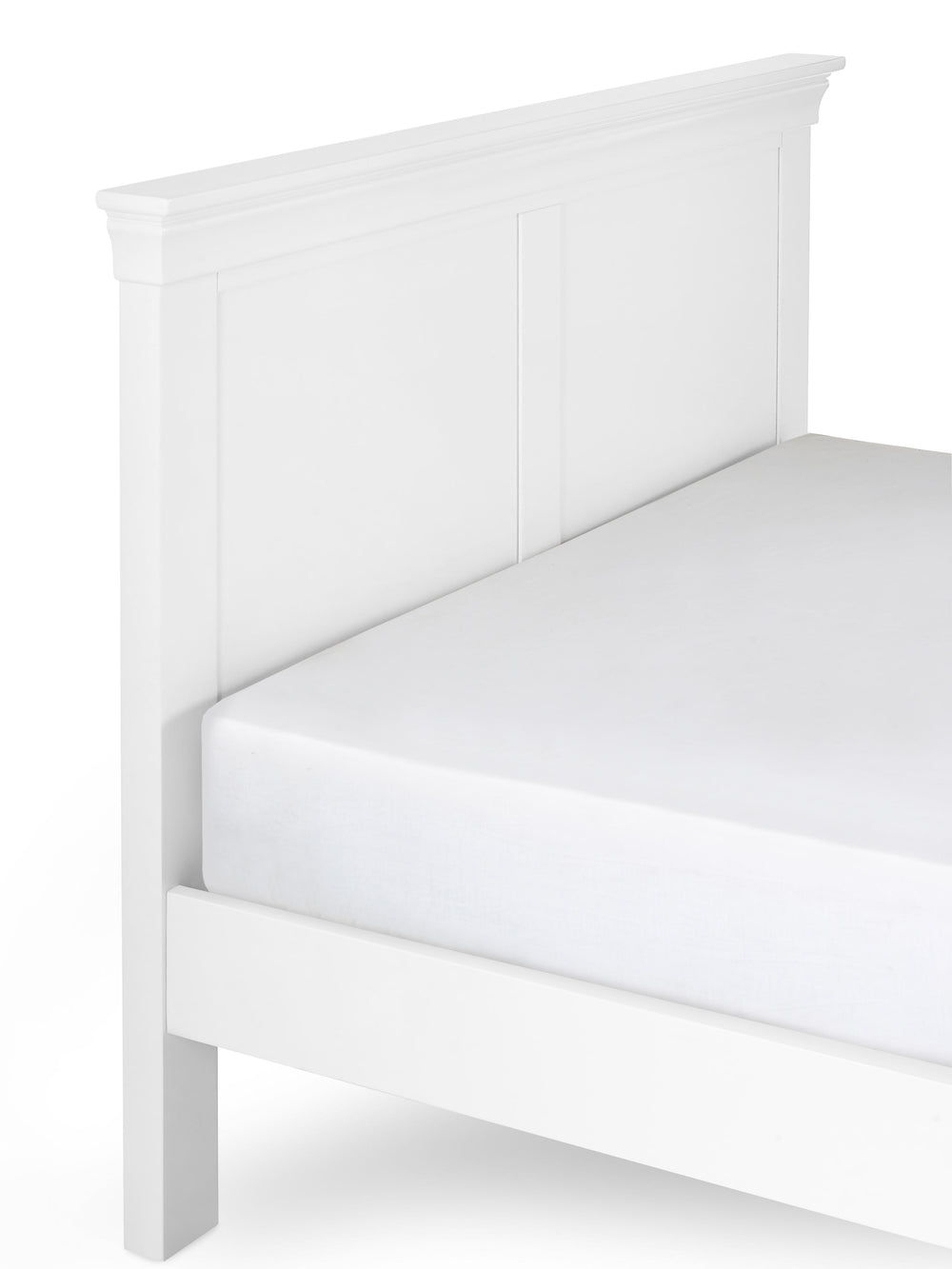 Clermont 150cm King White Bed