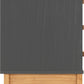 Cleveland 3 Drawer Bedside - WHITE/GREY METAL EFFECT