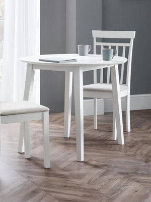 Coast Round Drop Leaf Dining Table - White