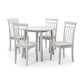 Coast Slatted Back Dining Chairs (Set of 2) - Grey/Ivory Faux Suede