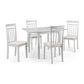 Coast Slatted Back Dining Chairs (Set of 2) - Grey/Ivory Faux Suede