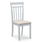 Coast Slatted Back Dining Chairs (Set of 2) - Grey/Ivory Faux Suede