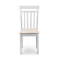 Coast Slatted Back Dining Chairs (Set of 2) - Grey/Ivory Faux Suede