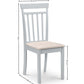 Coast Slatted Back Dining Chairs (Set of 2) - Grey/Ivory Faux Suede