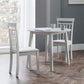 Coast Slatted Back Dining Chairs (Set of 2) - Grey/Ivory Faux Suede