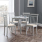 Coast Slatted Back Dining Chairs (Set of 2) - Grey/Ivory Faux Suede