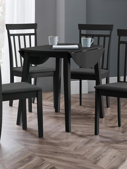 Coast Round Drop Leaf Dining Table - Black