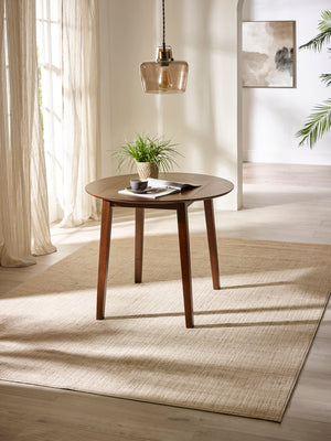 Coast Round Drop Leaf Dining Table - Walnut Effect