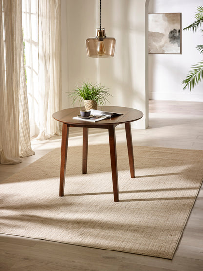 Coast Round Drop Leaf Dining Table - Walnut Effect