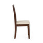 Coast Slatted Back Dining Chairs (Set of 2) - Walnut Effect/Ivory Faux Suede