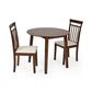 Coast Slatted Back Dining Chairs (Set of 2) - Walnut Effect/Ivory Faux Suede