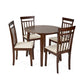 Coast Slatted Back Dining Chairs (Set of 2) - Walnut Effect/Ivory Faux Suede