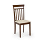 Coast Slatted Back Dining Chairs (Set of 2) - Walnut Effect/Ivory Faux Suede