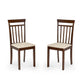 Coast Slatted Back Dining Chairs (Set of 2) - Walnut Effect/Ivory Faux Suede