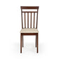 Coast Slatted Back Dining Chairs (Set of 2) - Walnut Effect/Ivory Faux Suede