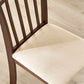 Coast Slatted Back Dining Chairs (Set of 2) - Walnut Effect/Ivory Faux Suede
