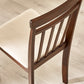 Coast Slatted Back Dining Chairs (Set of 2) - Walnut Effect/Ivory Faux Suede