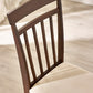 Coast Slatted Back Dining Chairs (Set of 2) - Walnut Effect/Ivory Faux Suede