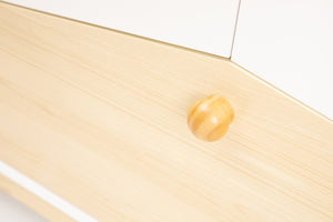 Cody 2 Drawer Bedside - WHITE/PINE EFFECT