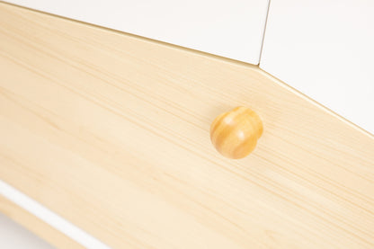 Cody 2 Drawer Bedside - WHITE/PINE EFFECT