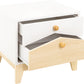 Cody 2 Drawer Bedside - White/Pine Effect